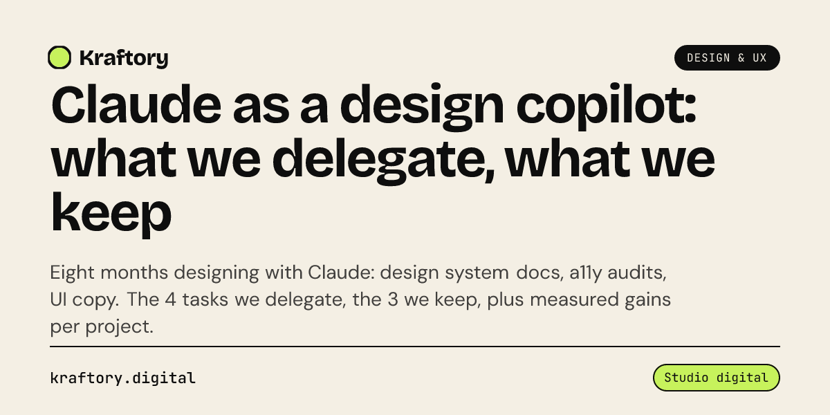Claude as design copilot: what we delegate, what we keep